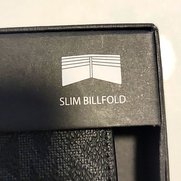 NIB MICHAEL KORS BLACK SILVER MONOGRAMMED LEATHER WALLET BILLFOLD - Picture 3 of 5